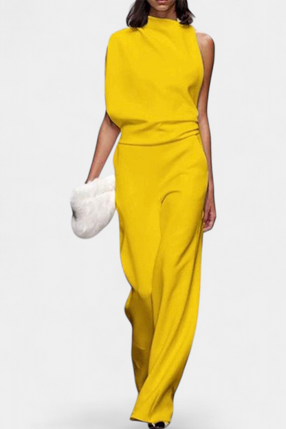 Etta™ - Asymmetrical One-Shoulder Jumpsuit with Flowing Legs