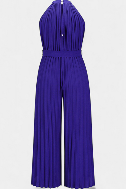 Patrizia™ -  Halter Neck Pleated Palazzo Jumpsuit