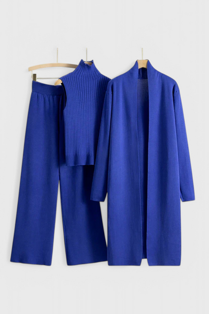 Mahalia™ - Elegant Cut 3-Piece Soft Knit Ensemble