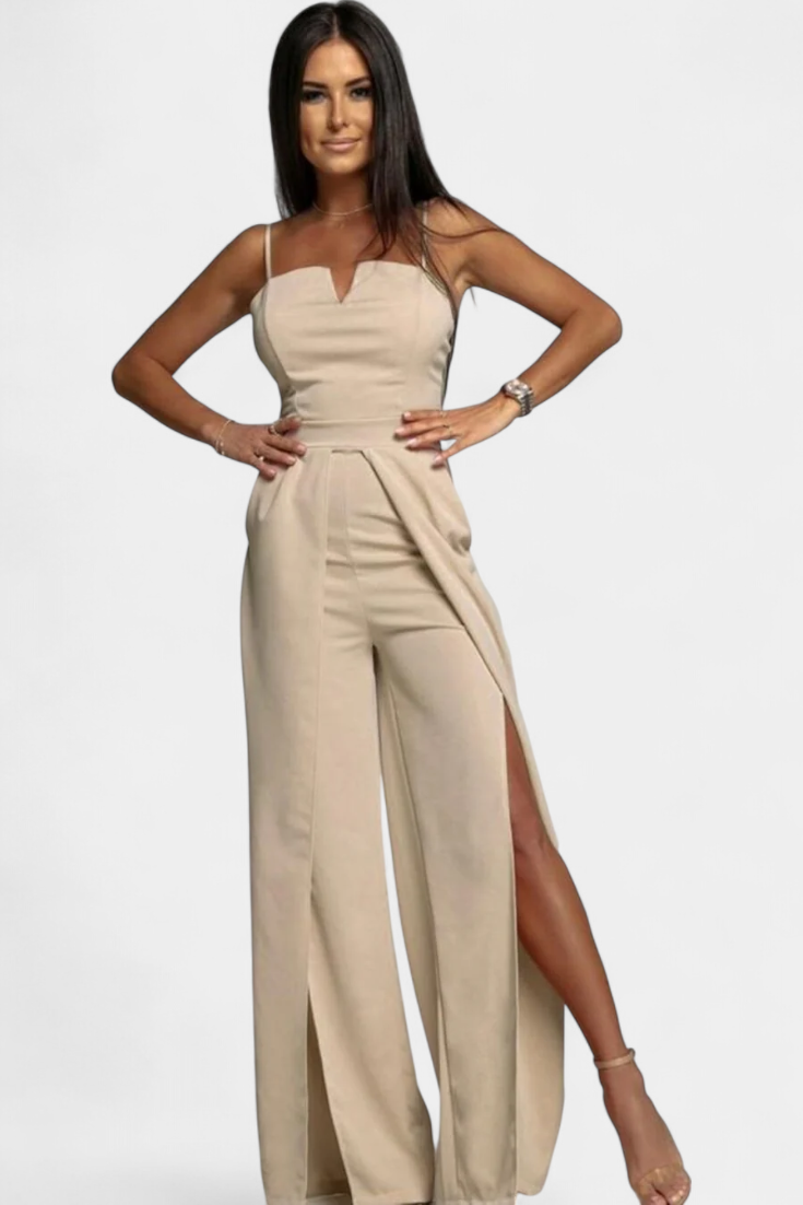 Prescillia™ - Elegant Strap Jumpsuit with Side Cutouts