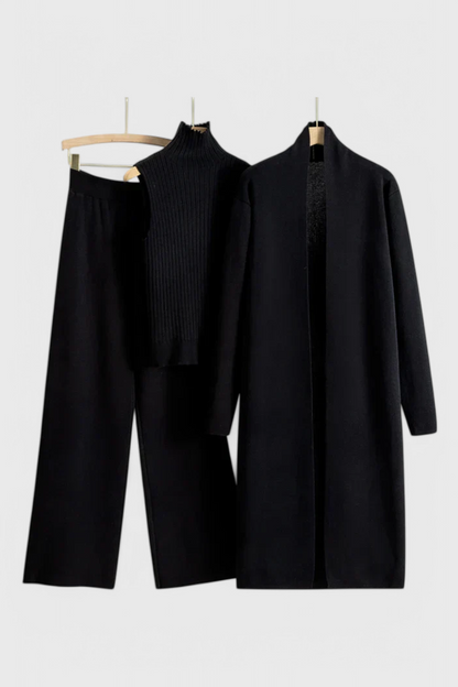 Mahalia™ - Elegant Cut 3-Piece Soft Knit Ensemble