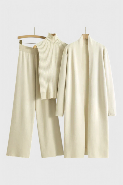 Mahalia™ - Elegant Cut 3-Piece Soft Knit Ensemble