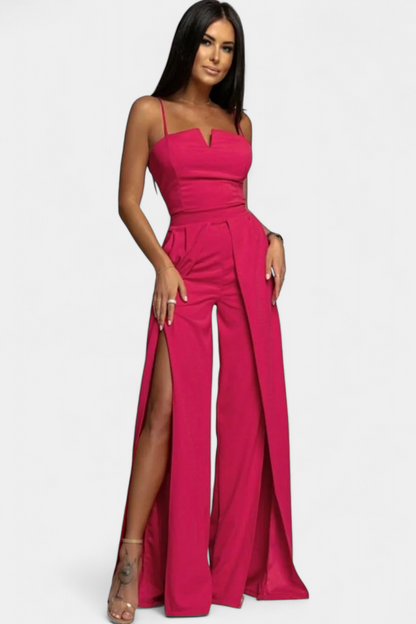 Prescillia™ - Elegant Strap Jumpsuit with Side Cutouts