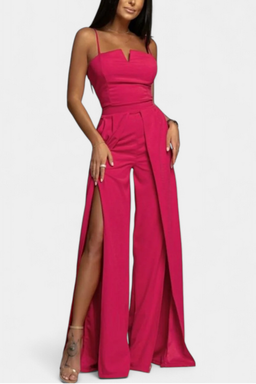 Prescillia™ - Elegant Strap Jumpsuit with Side Cutouts