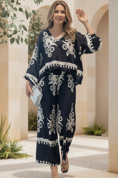 ALESSANDRA - EMBROIDERED TWO-PIECE SET