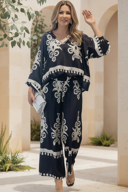 ALESSANDRA - EMBROIDERED TWO-PIECE SET
