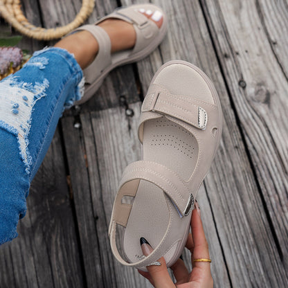 Elara™ | Open-Toe Wedge Sandals with Ankle Strap