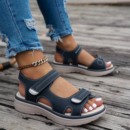 Elara™ | Open-Toe Wedge Sandals with Ankle Strap