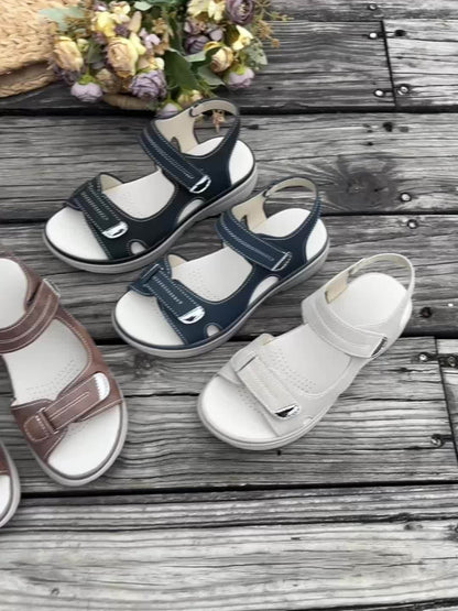 Elara™ | Open-Toe Wedge Sandals with Ankle Strap