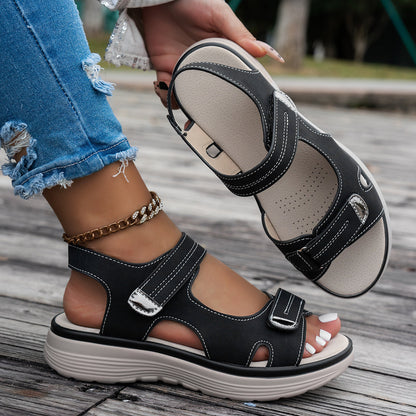 Elara™ | Open-Toe Wedge Sandals with Ankle Strap