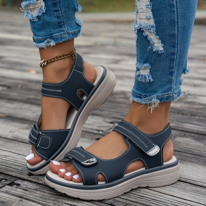 Elara™ | Open-Toe Wedge Sandals with Ankle Strap