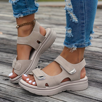 Elara™ | Open-Toe Wedge Sandals with Ankle Strap