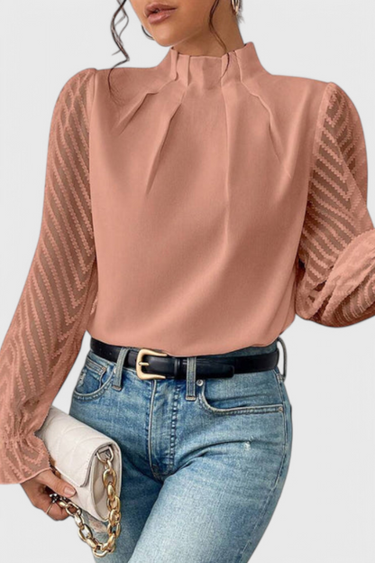 Helga Nautical Blouse Featuring Elegant Accents