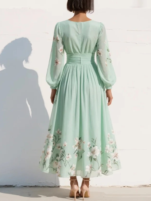 Olivia | Floral Chiffon Dress