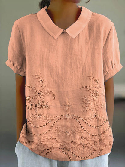 Lily | Floral Embroidered Blouse