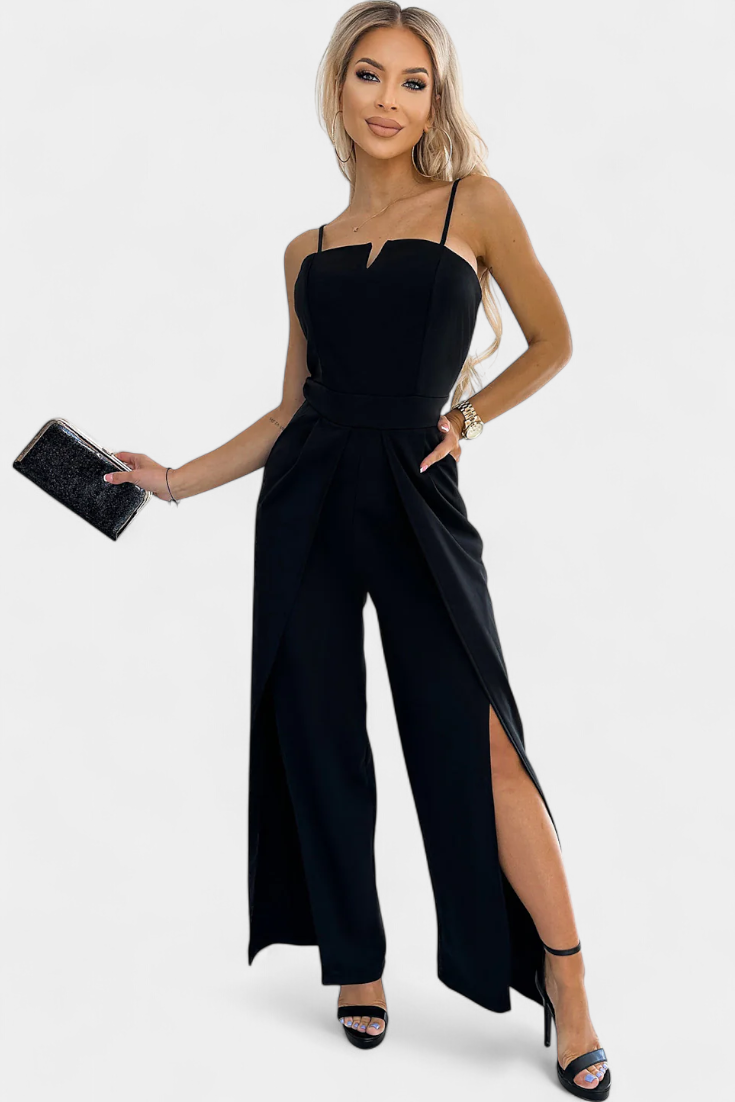 Prescillia™ - Elegant Strap Jumpsuit with Side Cutouts