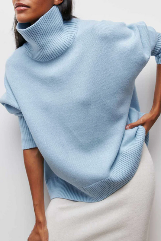 Alma Oversized Sweater Featuring a Luxurious High Collar