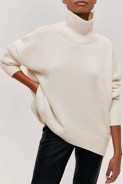 Alma Oversized Sweater Featuring a Luxurious High Collar