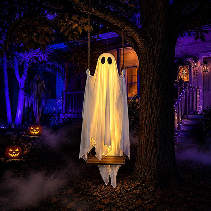 5FT Halloween Swing Ghost with LED Lights & Remote Control