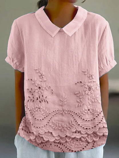 Lily | Floral Embroidered Blouse