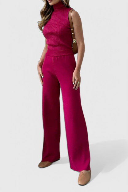 Mahalia™ - Elegant Cut 3-Piece Soft Knit Ensemble