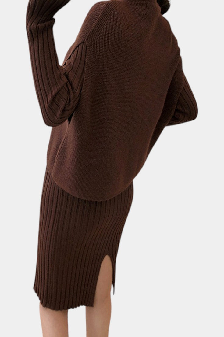 Alectra™ - Modern Silhouette Two-Piece Knit Ensemble