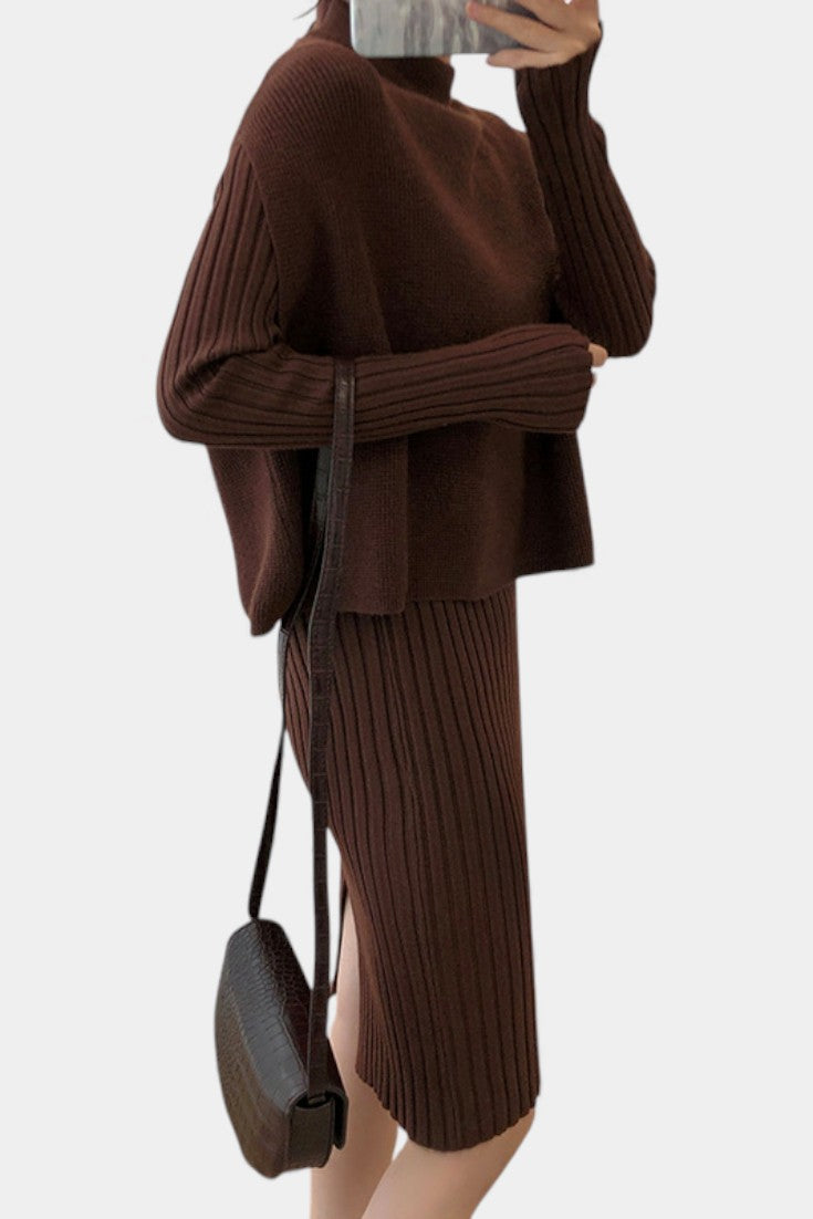 Alectra™ - Modern Silhouette Two-Piece Knit Ensemble