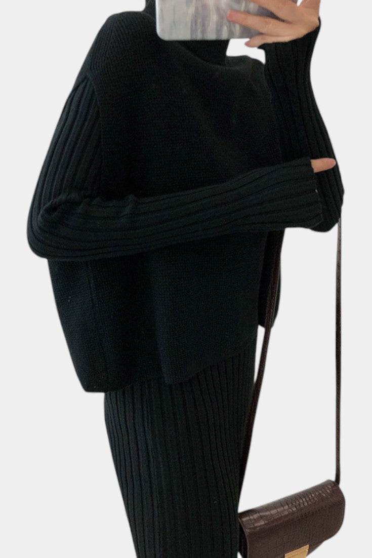 Alectra™ - Modern Silhouette Two-Piece Knit Ensemble