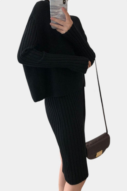 Alectra™ - Modern Silhouette Two-Piece Knit Ensemble