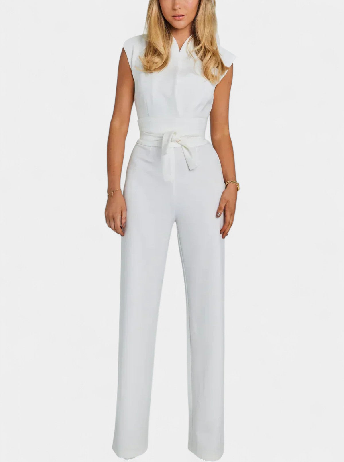 Leona™ -  High-Neck Sleeveless Jumpsuit with Flared Legs