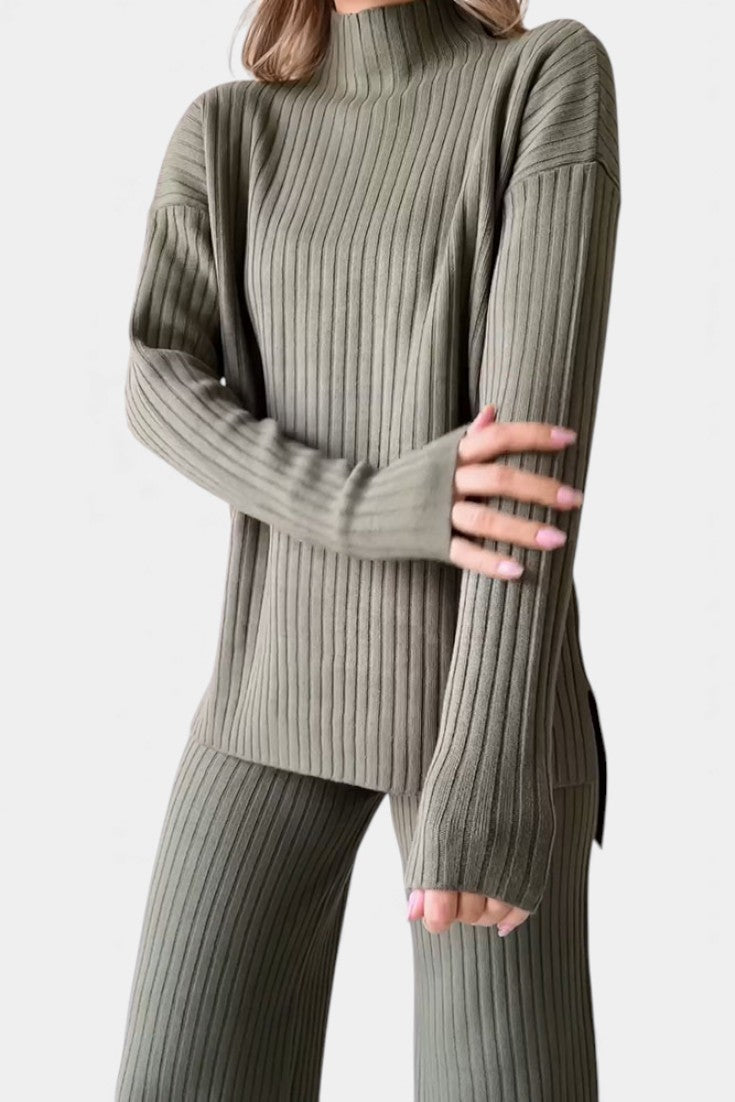 Florisse™ - Stylish Casual Knit Set with Side Slit