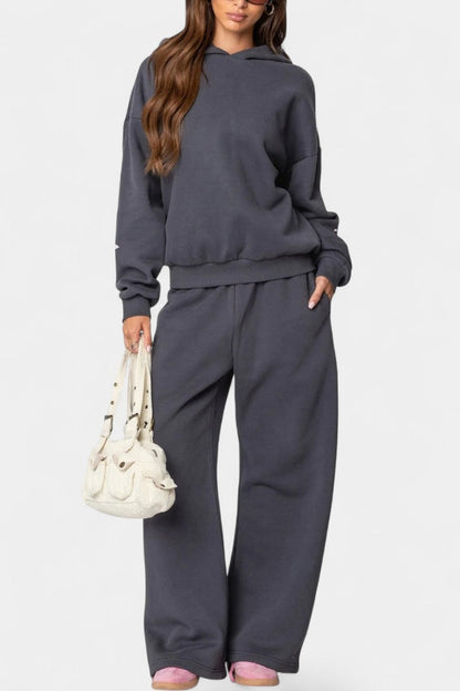 Caleta™ - Relaxed Hoodie Ensemble with Flowing Trousers