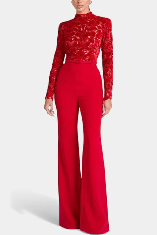 Sima™ - Lace High Neck Jumpsuit