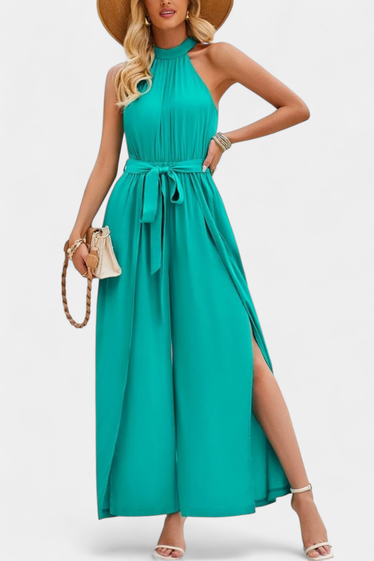 Nerya™ -  One-Shoulder Jumpsuit with Bow Accent