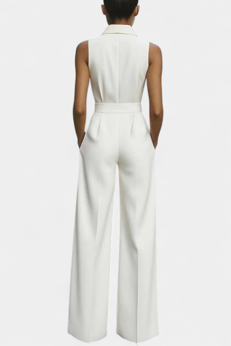Ariella™ - Structured Lapel Casual Jumpsuit