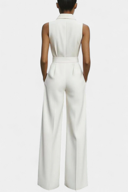 Ariella™ - Structured Lapel Casual Jumpsuit
