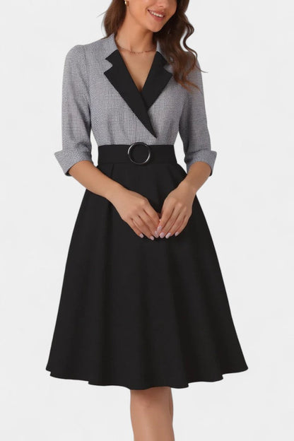 Maria Midi Blazer Dress Featuring a Circular Belt
