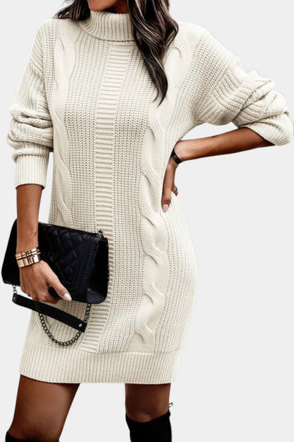 Taciana Long Sleeve Roll Neck Knitted Dress