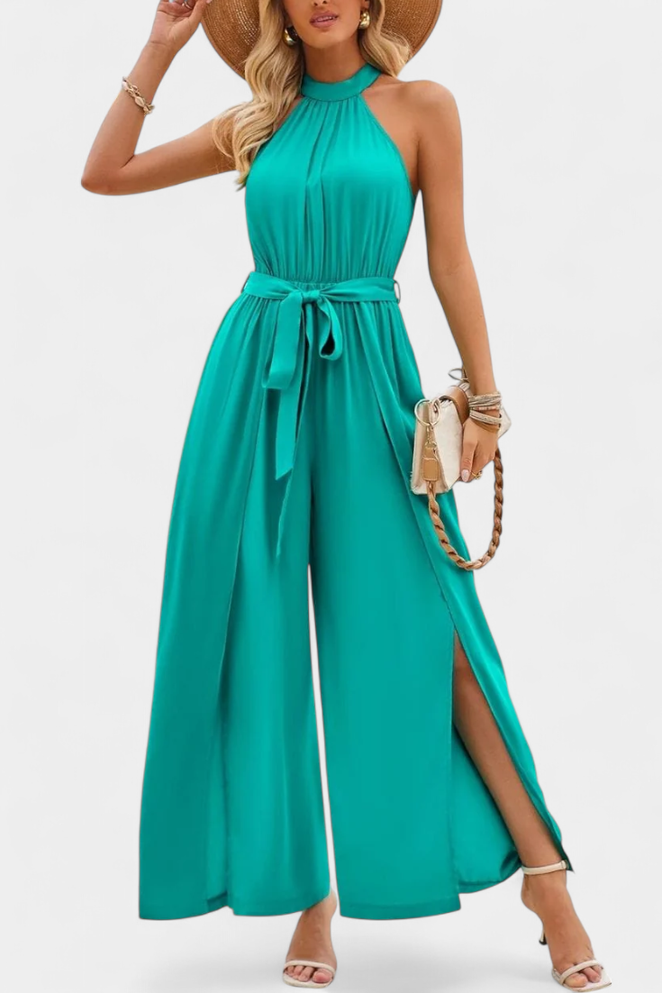 Nerya™ -  One-Shoulder Jumpsuit with Bow Accent