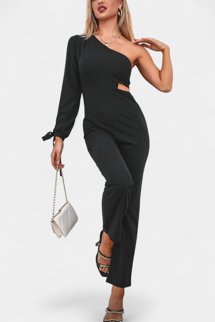 Sahar™ - Asymmetrical Knot Detail Jumpsuit