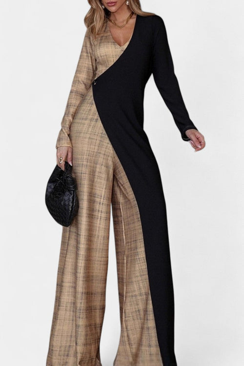 Chic™ - Colorblock Wide-Leg Jumpsuit