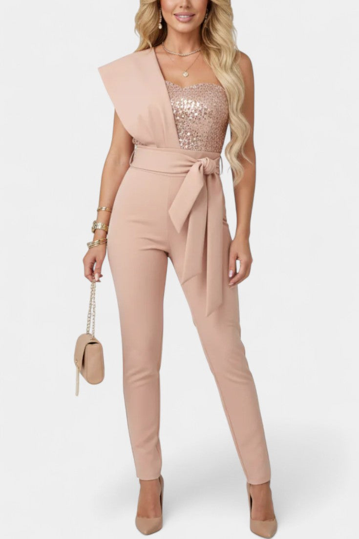 Layla™ -  Asymmetrical Sequin Bodysuit