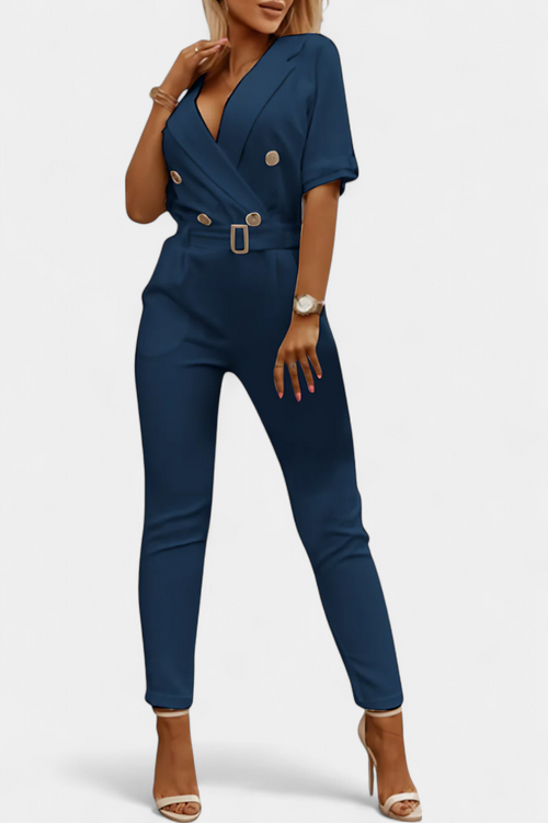 Vivienne™ - V-Neck Jumpsuit with Elegant Flowing Design