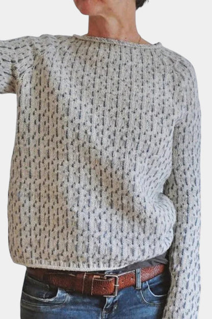 Aygul Boat Neck Casual Sweater