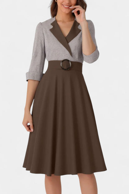 Maria Midi Blazer Dress Featuring a Circular Belt