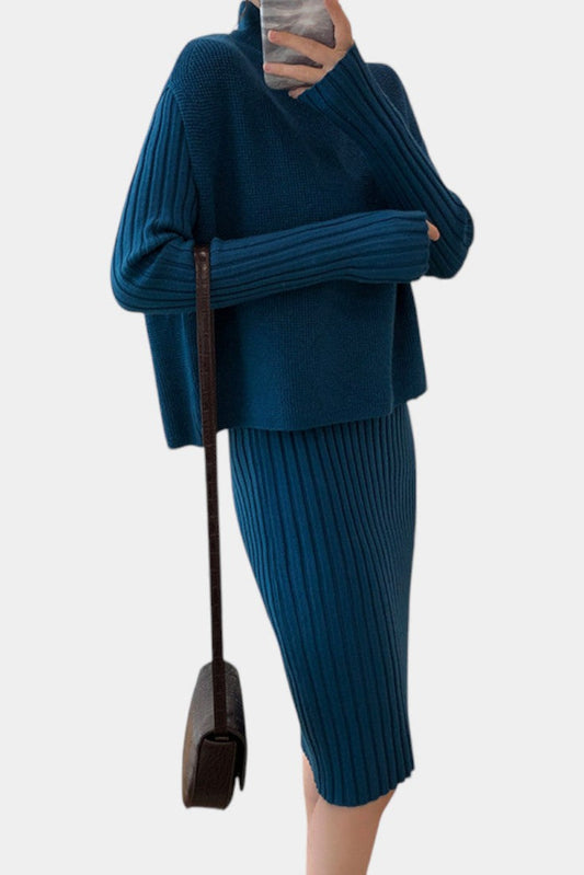 Alectra™ - Modern Silhouette Two-Piece Knit Ensemble