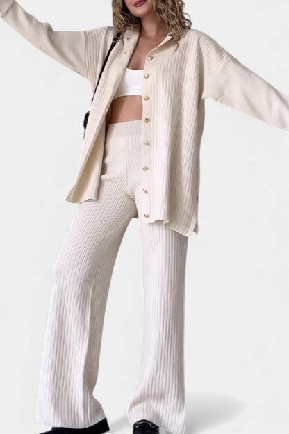Striped™ - Jacquard Knit Two-Piece Set with Thoughtful Design