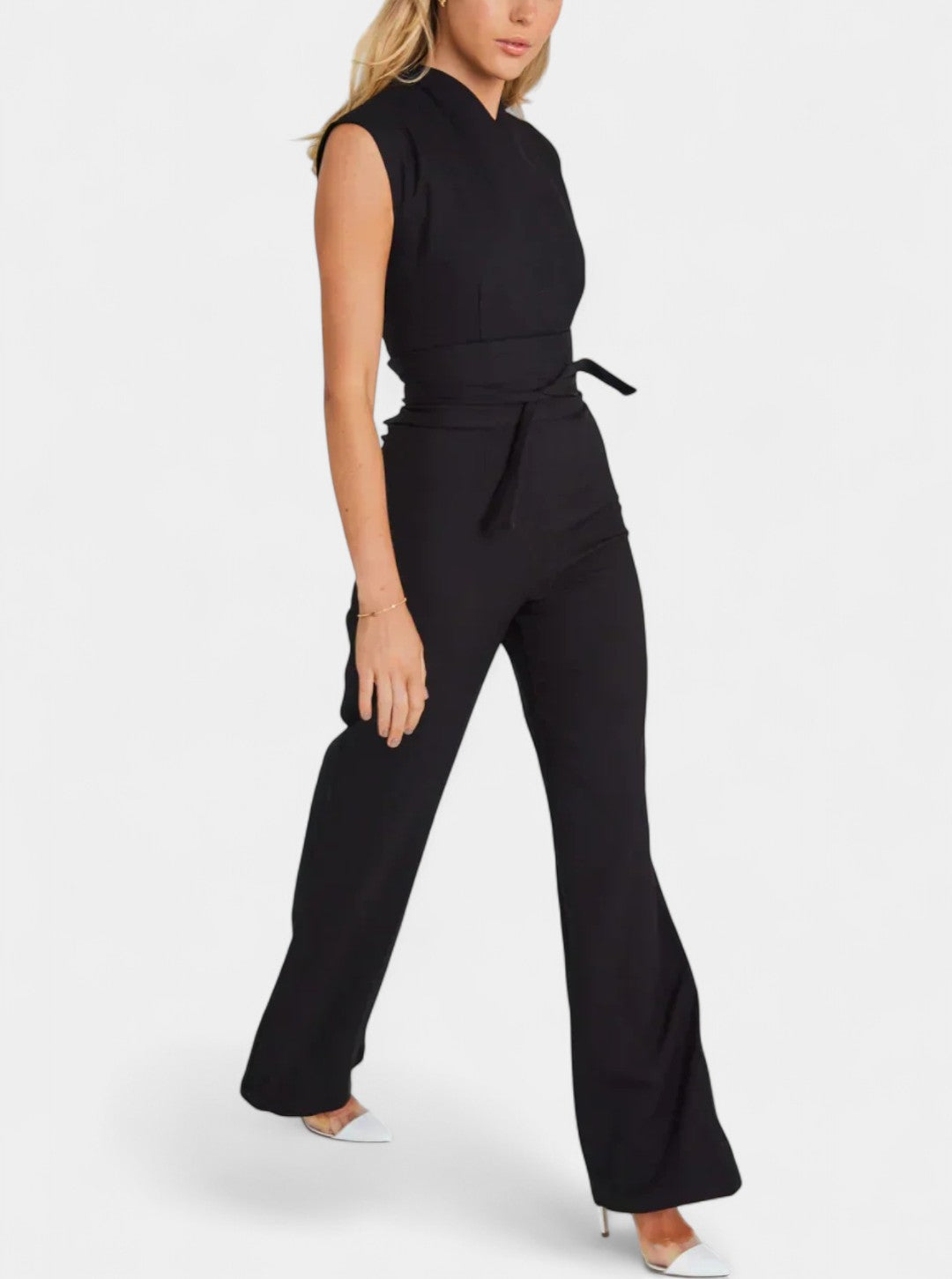 Leona™ -  High-Neck Sleeveless Jumpsuit with Flared Legs