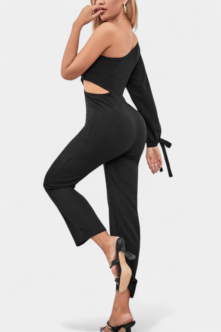Sahar™ - Asymmetrical Knot Detail Jumpsuit