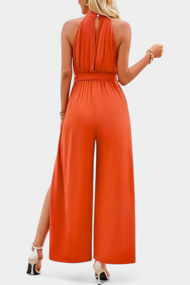 Nerya™ -  One-Shoulder Jumpsuit with Bow Accent